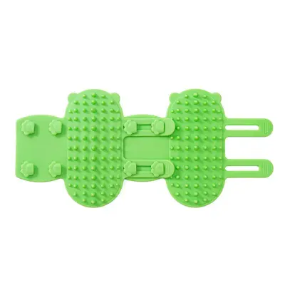 2-kom komplet masažnih četki za mačke i pse, TPR, 40-55mm Green