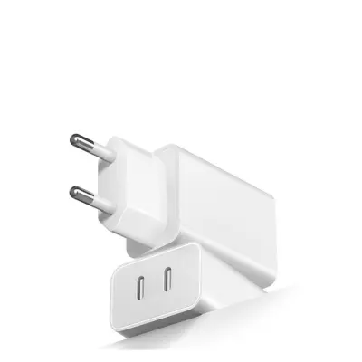 5V 2A EU dvostruki USB-C adapter 2-pack, DCP i V0 kućište White