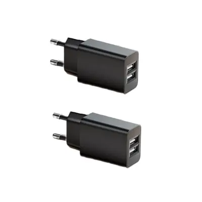 5V2A EU Dvostruki USB Adapter, 2-kom, Kompaktan PC V0 Kućište Black
