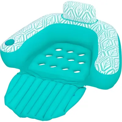 Napuhaiva ležaljka s flokinom 145x120cm, 1,32kg, tamnoplava PVC