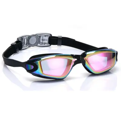 Plivačke naočale s futrolom — anti-fog, UV zaštita, široki vid Black + pink