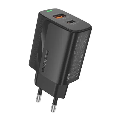 Foneng EU66 A+C zidni punjač 20W PD crni