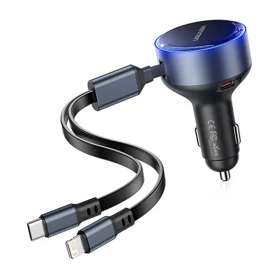 Vention FFOB0 30W USB-C auto punjač s USB-C na Lightning kabelom