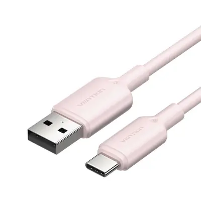 Vention USB-A na USB-C kabel 3A 2m ružičasti
