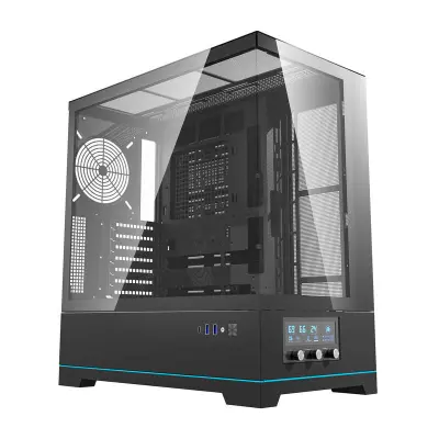 Darkflash DY451 Midi Tower kućište za računalo bez ventilatora, crno