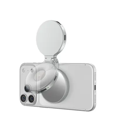 Mini magnetsko punjivo svjetlo za telefon 3-tona, rotirajuće ogledalo Silver