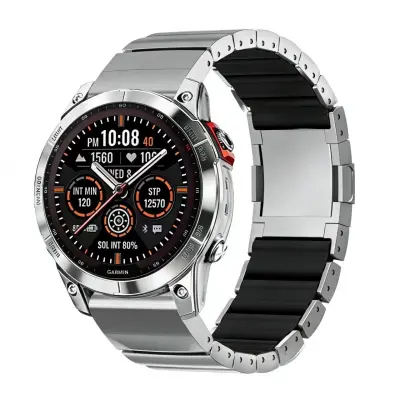 Nehrđajući remen 26mm s brzom izmjenom i magnetskom kopčom za Garmin Silver + Black