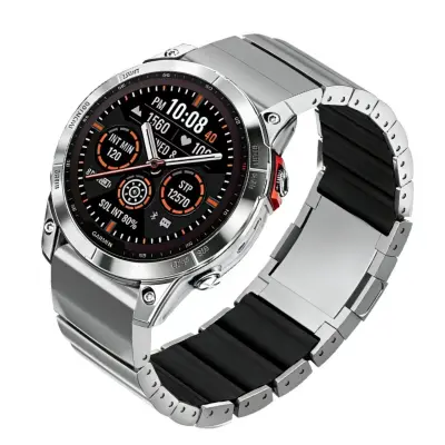 Brzi magnetni remen kompatibilan s Garmin Fenix 8, 22mm Silver + Black