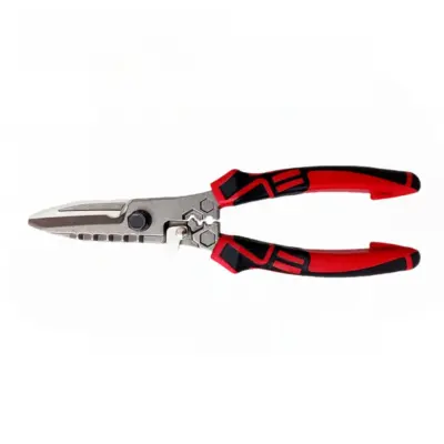 Keel škare za lim s TRP drškom, krom-vanadij oštrica 22cm x 6cm Black/Red