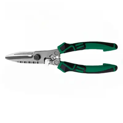 Keel škare za lim s TRP drškom, krom-vanadij oštrica 22cm x 6cm Black+Green