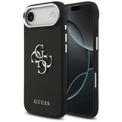 Guess Grained Big 4G Classic Logo maskica za iPhone 17 Air crna