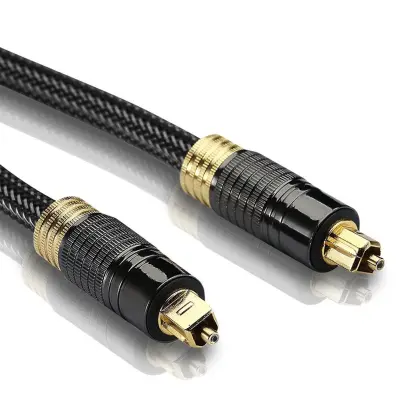 Toslink optički audio kabel - najlonski pleteni kabel s vodičima od bakra bez kisika za 5.1/7.1 surround zvuk, sigurni pop-up utikač, opcije 3m/5m