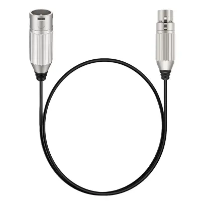 XLR produžni kabel za mikrofon (muški na ženski)  bezkisikni bakar, balansirani zvuk, 1m/3m/5m Srebrna