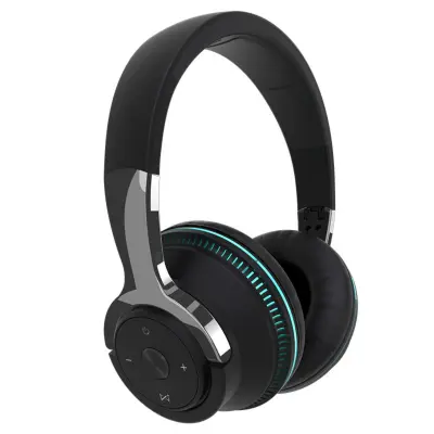 Bluetooth bežične slušalice preko ušiju 40mm, RGB i 24h reprodukcija Black