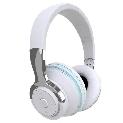 Bluetooth bežične slušalice preko ušiju 40mm, RGB i 24h reprodukcija White