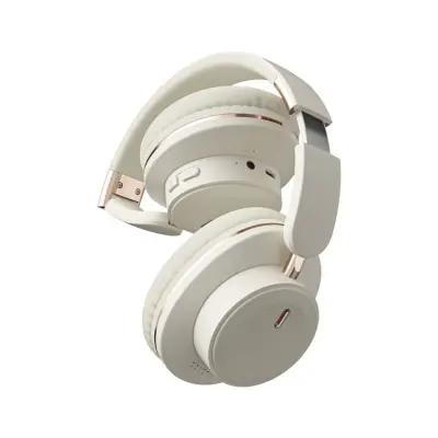 Over-ear Bluetooth slušalice 40mm HiFi, Bluetooth 5.3, sklopive off white