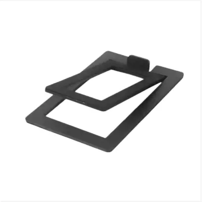 Crni šuplji 11.5x15.5x0.03cm 16° nagnuti metalni stalak za zvučnike - stolni nosač s EVA podstavom