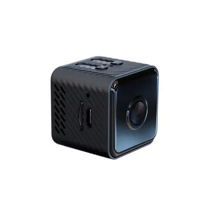 Mini 1080P WiFi kamera s noćnim vidom (crna) — bežična vanjska kamera s detekcijom pokreta, podrškom za TF karticu i baterijom 450mAh