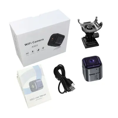 AS03 1080P HD Mini WiFi sigurnosna kamera s detekcijom pokreta, noćnim vidom i režimom mirovanja s 45 dana pripravnosti