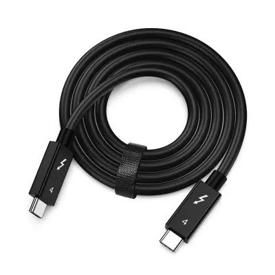 Thunderbolt 4 USB-C kabel crni — 40Gbps, 8K@60Hz, PD100W/240W