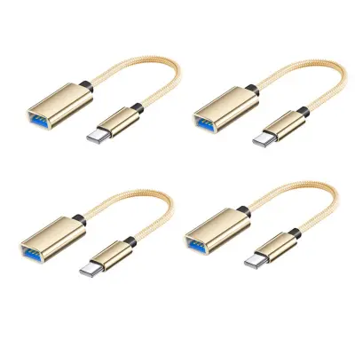 USB-C najlonski kabel 4 kom, USB 3.0, OTG i PD podrška Gold