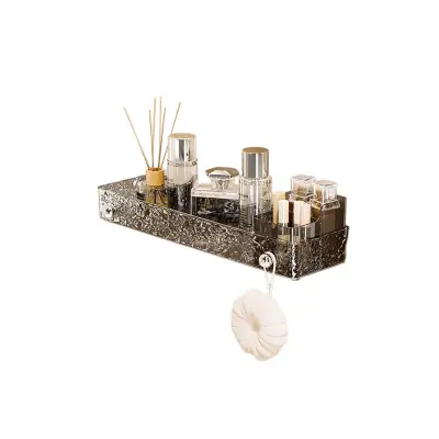Zidni organizator umivaonika s odvojivim pregradama, PET+ABS Black+Sliver