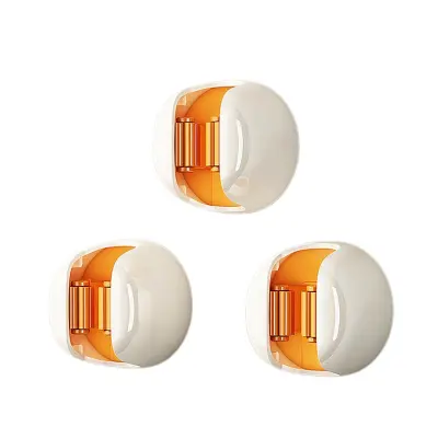 Samoljepljivi držač metli bez bušenja 3 kom — PVC, silikon, 30 jin White+Orange