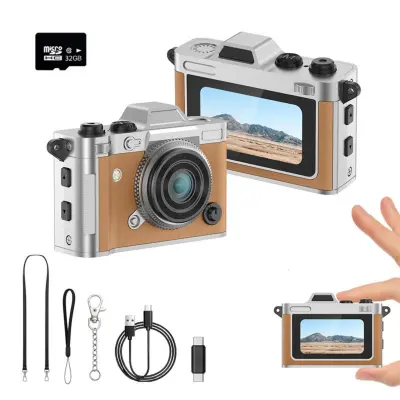 Mini digitalna kamera 1080P, pravi 5MP, Type-C, 65-70min Brown
