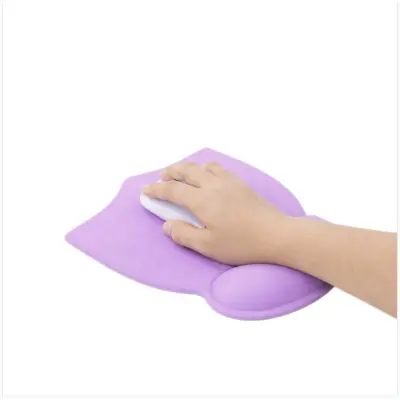 Ljubičasta silikonska podloga za miš s osloncem za zglob od likre - ergonomska potpora za ruku s tipkovnicom, protuklizna, otporna na habanje, udobn