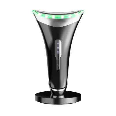 EMS masažer za lice i vrat – vibracija, grijanje 45°C, USB-C Black