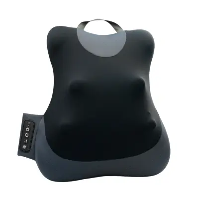 Bežični grijani masažer za leđa i slabine 4000mAh Shiatsu Black