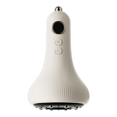 Električni kućanski Gua Sha masažer — Punjivi, podesivi usis s 9 razina i crvenim svjetlom za zagrijavanje cijelog tijela, vrata i ramena White