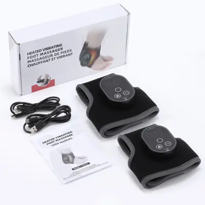 Bežični grijani masažer za gležanj Duo, 3000mAh, 50/55/60/65°C Black