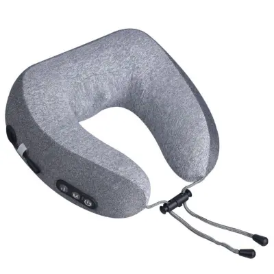 Punjivi U-oblik masažni jastuk za vrat, 2 glavice, spandeks LightGrey