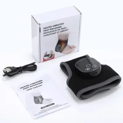 Bežični grijani masažer za gležanj 3000mAh, 4 temperature Black