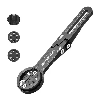 Prednji držač za računalo bicikla – anodizirani aluminij, 3 baze Black