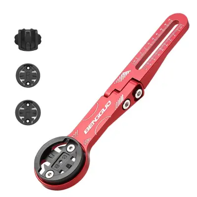 Prednji držač za računalo bicikla – anodizirani aluminij, 3 baze Red