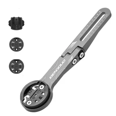 Prednji držač za računalo bicikla – anodizirani aluminij, 3 baze Grey