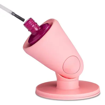 Silikonski držač laka za nokte s usisnom podlogom protiv prolijevanja Pink