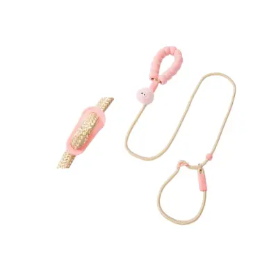 P-Chain povodac protiv povlačenja 150cm, dvostruki, podstavljen Pink