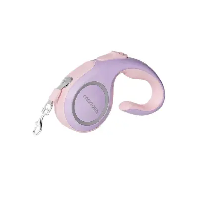 Povodac na izvlačenje oko 5m s ABS kućištem i 360° bez zapetljanja Pink+Purple
