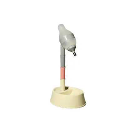 Podesivi stalak za vodu i hranu za ljubimce ABS 2u1, 528ml/2.2l Beige