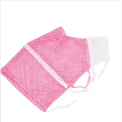 Mrežna torba za kupanje kućnih ljubimaca, ventilirana i sigurna Pink