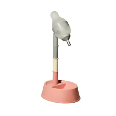 Podesivi stalak za vodu i hranu za ljubimce ABS 2u1, 528ml/2.2l Pink