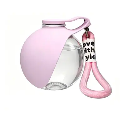 Prijenosna okrugla posuda za vodu za kućne ljubimce, nepropusna Pink