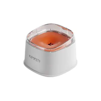 Plutajuća zdjela za vodu bez prskanja, povišeni rub 2000ml White+Orange