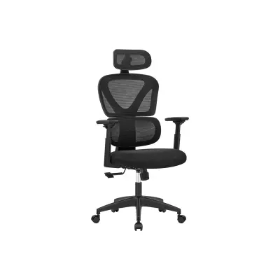 Uredska stolica ergonomska stolica za okretanje 65x60x120-130 cm crna