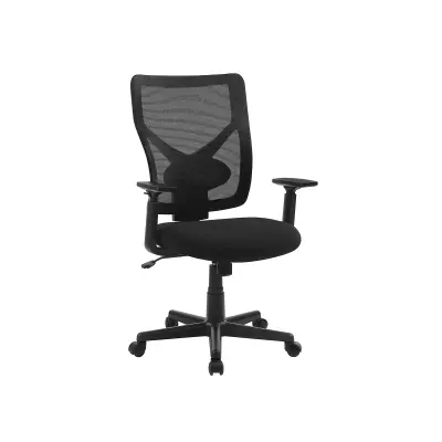 Uredska stolica ergonomska okretna stolica 110,5x53x52 cm crna