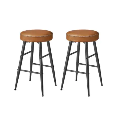 Set 2 barske stolice 49,5x49,5x63 cm smeđa