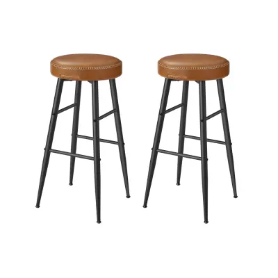 Set 2 barske stolice 51,6x51,6x76,2 cm smeđa
